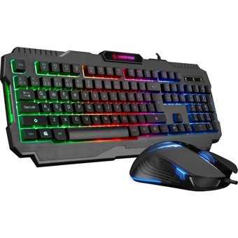 Rampage Km-Rx5 Işıklı Ergonomik Siyah Kablolu Klavye Mouse Seti