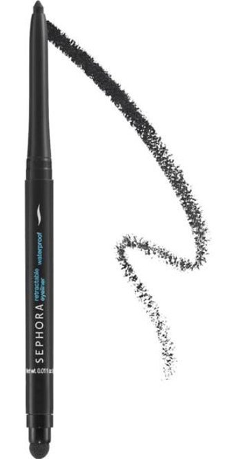 Sephora Retract Çift Taraflı Suya Dayanıklı Mat Siyah Kalıcı İnce-Kalın Uçlu Kalem Eyeliner
