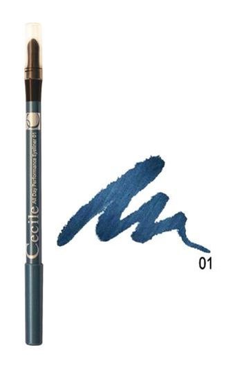Cecile No:01 Mat Mavi İnce Uçlu Kalem Eyeliner