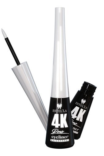 Estella 4K Pro Suya Dayanıklı Mat Siyah Kalıcı İnce Uçlu Likit Eyeliner