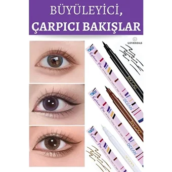 Lovendas Suya Dayanıklı Mat Siyah Kalıcı İnce Uçlu Likit Eyeliner