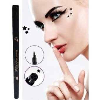 Rose Yıldız Desenli Çift Taraflı Siyah Kalın Uçlu Kalem Eyeliner