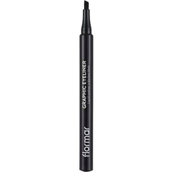 Flormar Mat Siyah İnce-Kalın Uçlu Likit Eyeliner