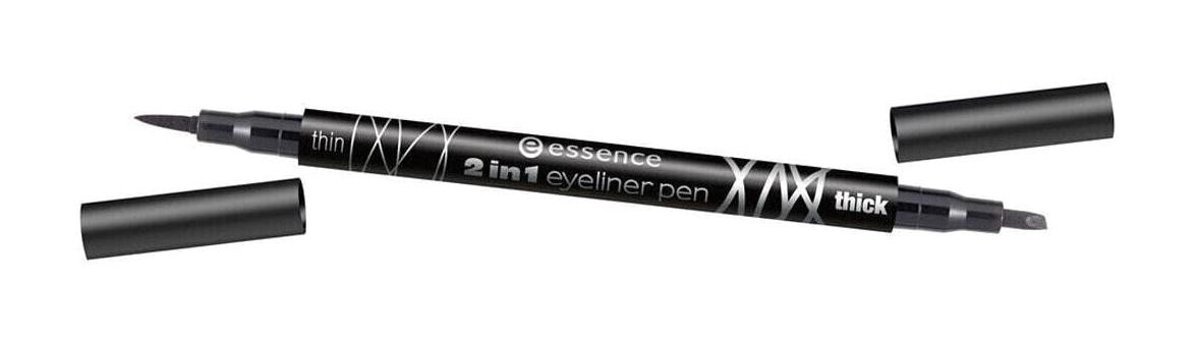 Essence Çift Taraflı Mat Siyah İnce-Kalın Uçlu Kalem Eyeliner