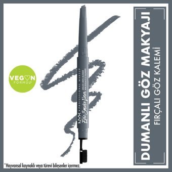 Nyx Epic Smoke Çift Taraflı Mat Slate Smoke Fırça Uçlu Likit Eyeliner