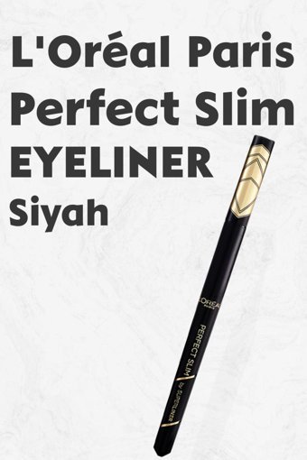 L'oréal Paris Perfect Slim Suya Dayanıklı Saten Siyah İnce Uçlu Likit Eyeliner