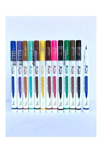 Monalisatoka Suya Dayanıklı Parlak Çok Renkli İnce Uçlu Kalem Eyeliner