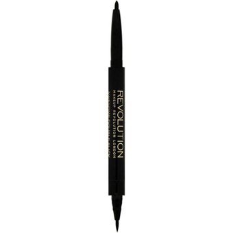 Revolution Felt And Kohl Çift Taraflı Mat Siyah İnce-Kalın Uçlu Likit Eyeliner