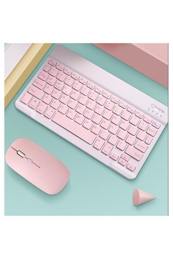 Samsung Galaxy Tab Sessiz Ergonomik Beyaz Kablosuz Klavye Mouse Seti