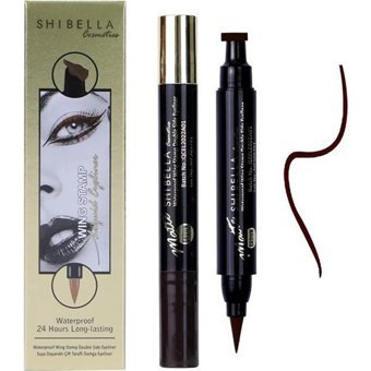 Shibella Çift Taraflı Mat Siyah Kalıcı İnce Uçlu Likit Eyeliner