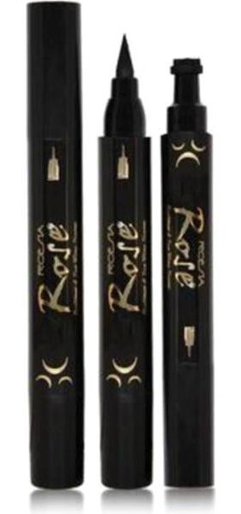 Rose Ay Desenli Siyah Kalın Uçlu Kalem Eyeliner
