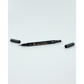 Ronassi Çift Taraflı Mat Siyah İnce-Desenli Uç Likit Eyeliner