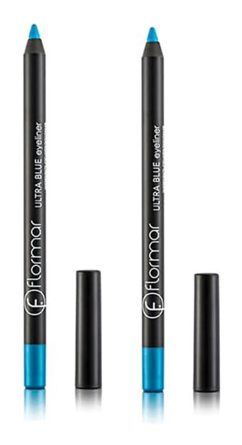 Flormar Ultra Suya Dayanıklı Mat Mavi Kalın Uçlu Kalem Eyeliner 2 Adet