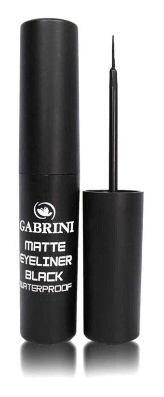 Gabrini Matte Suya Dayanıklı Mat Siyah İnce Uçlu Likit Eyeliner
