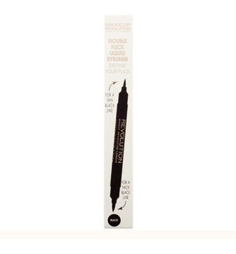 Revolution Double Flick Çift Taraflı Mat Siyah İnce-Kalın Uçlu Likit Eyeliner