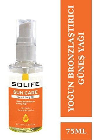 Solife Sun Care Vücut İçin Bronzlaştırıcı Yağ 75 ml