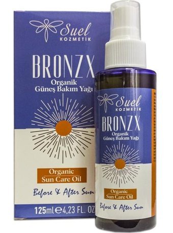 Suel Kozmetik Bronzx Argan Yağı-Kakao Yağı 10 Faktör Vücut - Yüz İçin Bronzlaştırıcı Yağ 125 ml
