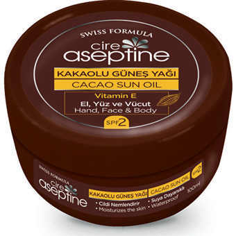 Cire Aseptine 2 Faktör Vücut İçin Bronzlaştırıcı Yağ 100 ml