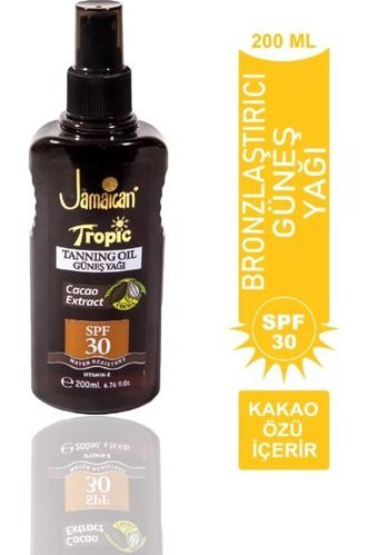 Jamaican Tropic 30 Faktör Vücut İçin Bronzlaştırıcı Yağ 200 ml