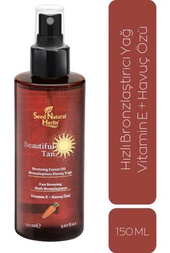 Seed Natural Herbs Havuç Yağı Vücut İçin Bronzlaştırıcı Yağ 150 ml