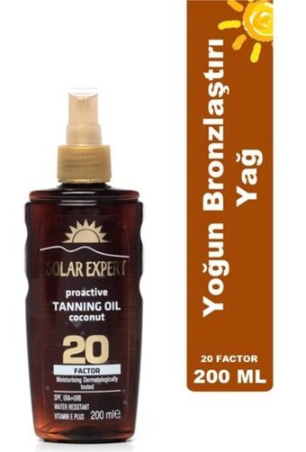 Solar Expert 20 Faktör Vücut İçin Bronzlaştırıcı Yağ 200 ml