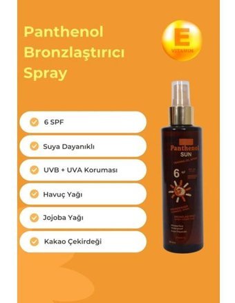 Panthenol Havuç Yağı-Jojoba Yağı 6 Faktör Vücut İçin Bronzlaştırıcı Yağ 10 ml