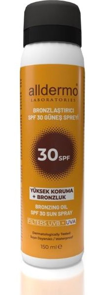 Alldermo 30 Faktör Vücut İçin Bronzlaştırıcı Sprey 150 ml