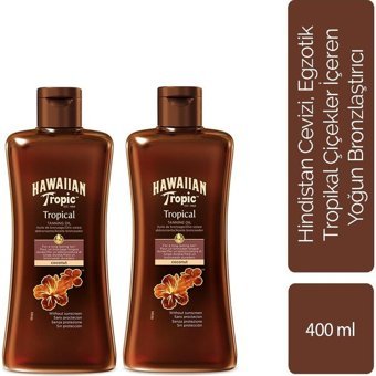 Hawaiian Tropic Hindistan Cevizi Yağı Vücut İçin Bronzlaştırıcı Yağ 2x200 ml