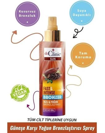 Dr. Clinic Vücut İçin Bronzlaştırıcı Sprey 150 ml