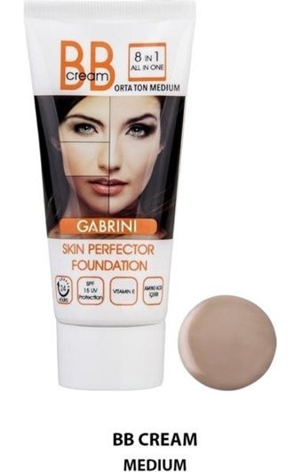 Gabrini 8in1 All In One Medium Tüm Ciltler İçin BB Krem Orta Ton