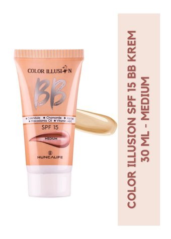 Hunca Life Color Illusion Medium Tüm Ciltler İçin BB Krem Açık Orta Ton