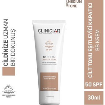 Cliniclab Medium Tone SPF 50 Tüm Ciltler İçin BB Krem Orta Ton