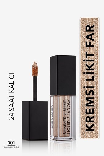 Flormar Shimmer & Shine Liquid Shadow No:001 Likit Metalik Tekli Far Cashmere Gold