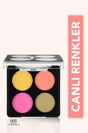 Flormar Color Eyeshadow Palette No:005 Toz Mat Far Paleti Summer Breeze