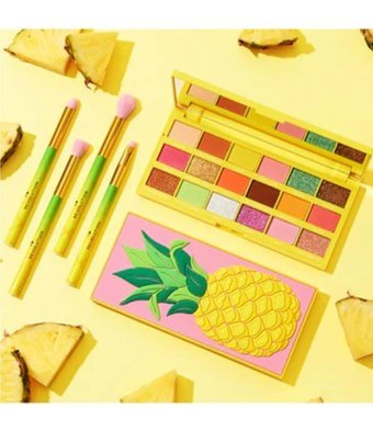 I Heart Revolutıon Tasty Pineapple Toz Mat-Işıltılı Far Paleti Çok Renkli
