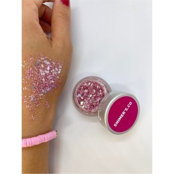 Hb Tasarım Jel Glitter Tekli Far Pembe