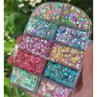Hb Tasarım Jel Glitter Far Paleti Pembe