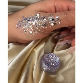 Hb Tasarım Jel Glitter Tekli Far Lila