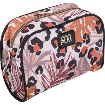 PLM Betty Kahverengi Leopar Tekstil Makyaj Çantası