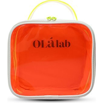 OlaLab Turuncu Yazılı PVC Makyaj Çantası
