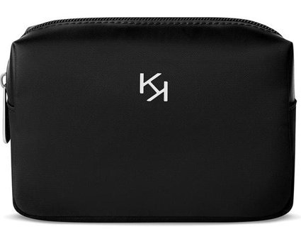 Kiko Milano Beauty Case Medium Siyah Düz Naylon Makyaj Çantası