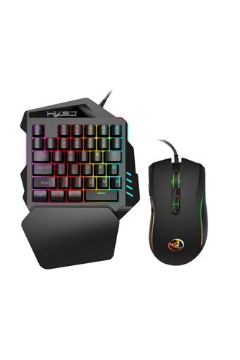 HXSJ V100+ A869 Ergonomik Siyah Kablolu Klavye Mouse Seti