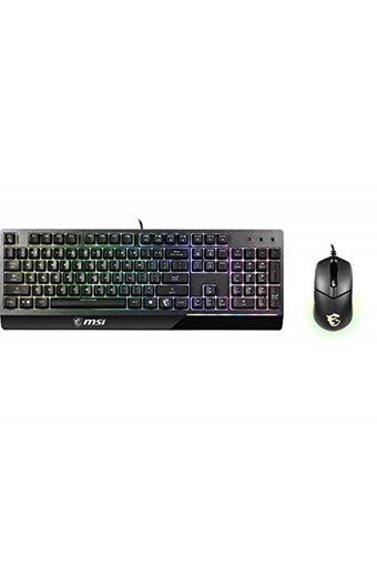 MSI Vigor GK30 Combo Işıklı Ergonomik Siyah Kablolu Klavye Mouse Seti