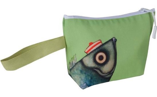 Biggdesign Çok Renkli Balık Desenli Tekstil Makyaj Çantası