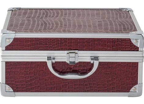 Bianca Bella BR-81745 Bordo Düz Metal Makyaj Çantası