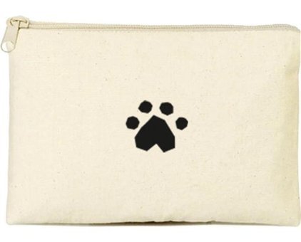 Tabby Design Clutch Krem Pati Baskılı Tekstil Makyaj Çantası