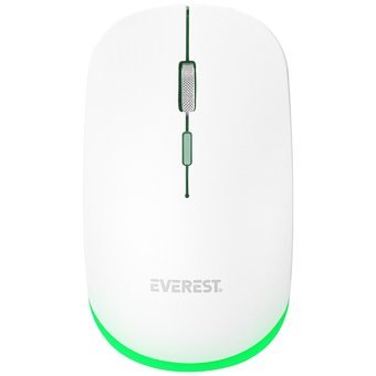 Everest KM-1500 Işıklı Beyaz Kablosuz Klavye Mouse Seti