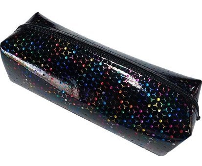 Cemmys No:006 Çok Renkli Hologram Desenli Suni Deri Makyaj Çantası