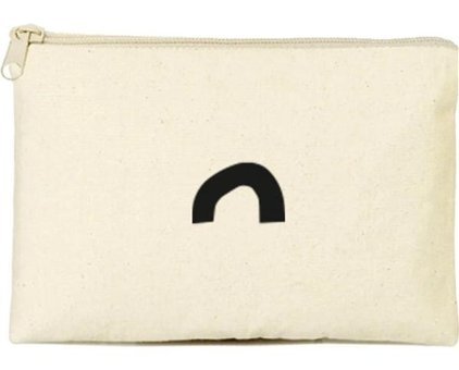 Tabby Design Clutch Krem Arch Baskılı Tekstil Makyaj Çantası