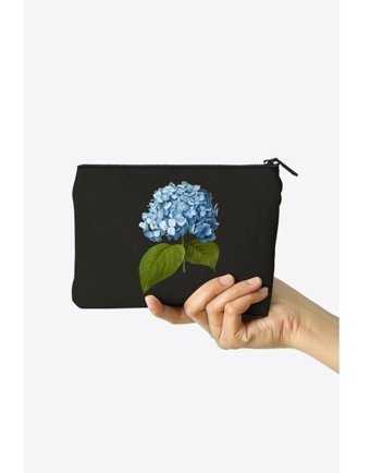 Clutch Çok Renkli Çiçek Desenli Kanvas Makyaj Çantası